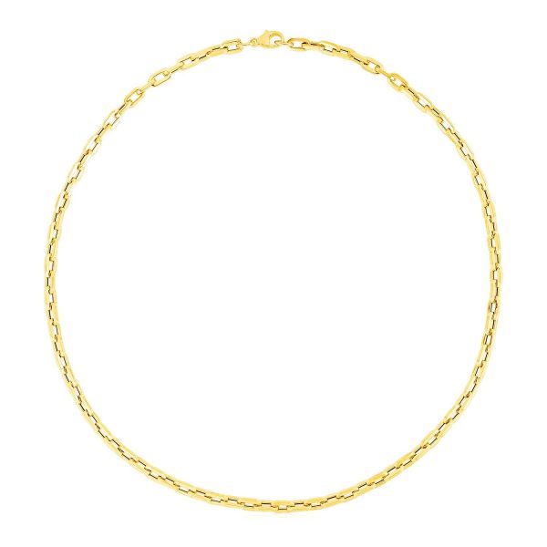 14k Yellow Gold Paperclip Chain Necklace