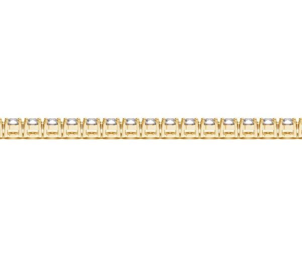 14k Yellow Gold Round Diamond Tennis Bracelet (10 cttw) 2