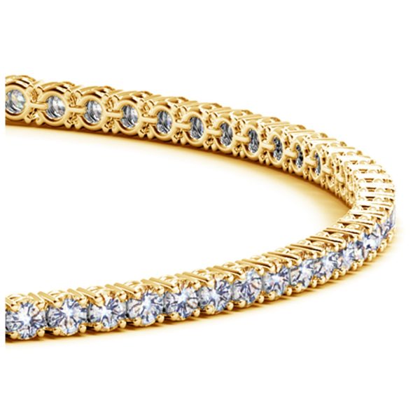 14k Yellow Gold Round Diamond Tennis Bracelet (2 cttw) 1