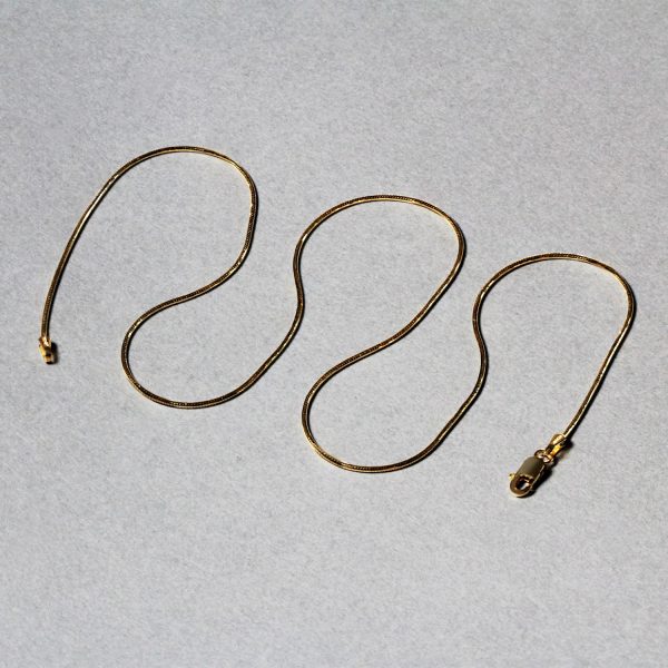 14k Yellow Gold Round Snake Chain 0.9mm 4