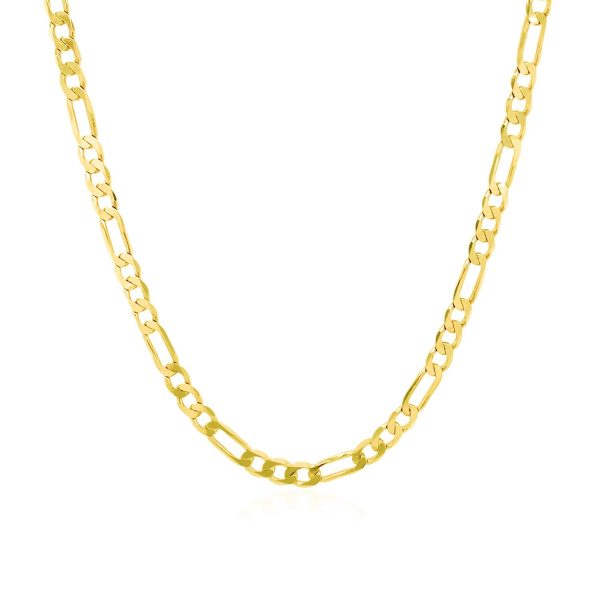 3.1mm 14k Yellow Gold Solid Figaro Chain 1