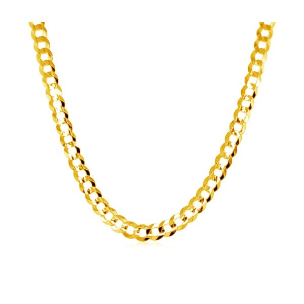 3.2mm 10k Yellow Gold Curb Chain 1