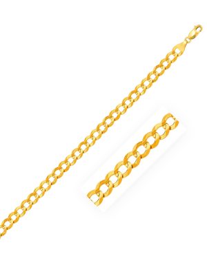 3.2mm 10k Yellow Gold Curb Chain