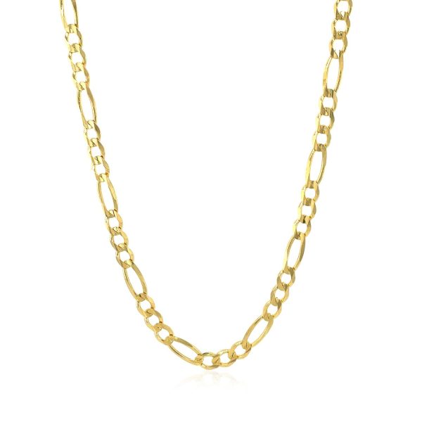 3.8mm 14k Yellow Gold Solid Figaro Chain 1