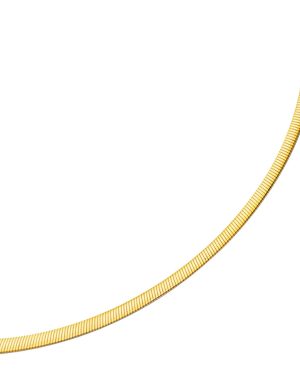 4.0mm 14k Two Tone Gold Reversible Omega Necklace