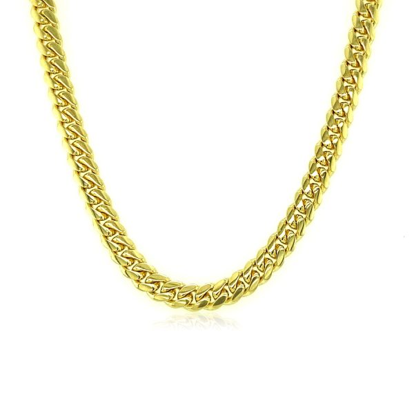 4.0mm 14k Yellow Gold Classic Solid Miami Cuban Chain 1