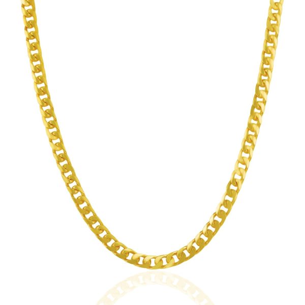 4.4mm 14k Yellow Gold Solid Miami Cuban Chain 1