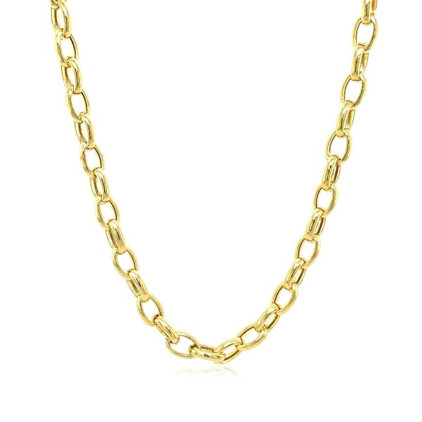 4.6mm 14k Yellow Gold Oval Rolo Chain 1