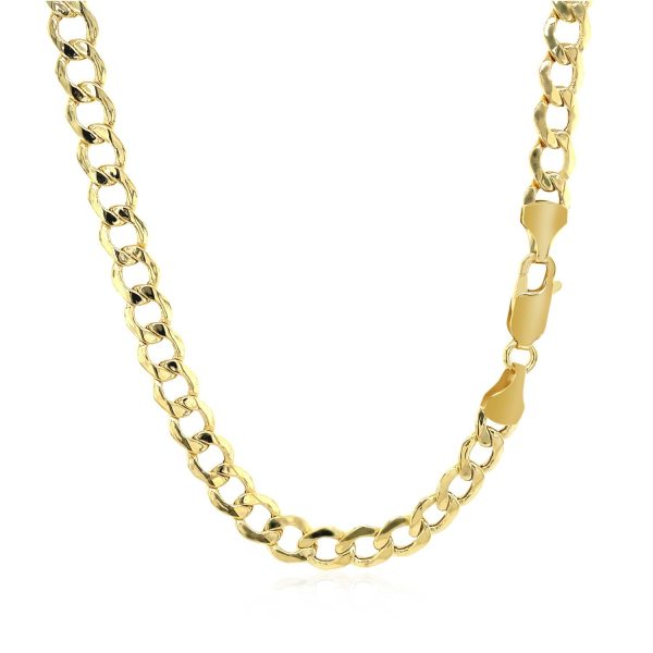 5.3mm 14k Yellow Gold Curb Chain 2