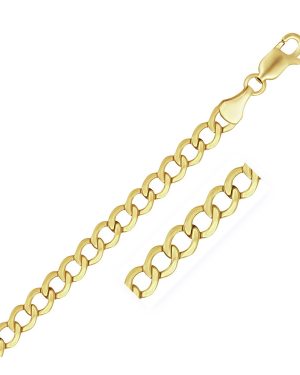 5.3mm 14k Yellow Gold Curb Chain
