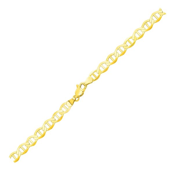 5.5mm 10k Yellow Gold Mariner Link Chain 3