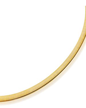6.0mm 14k Two Tone Gold Reversible Omega Necklace