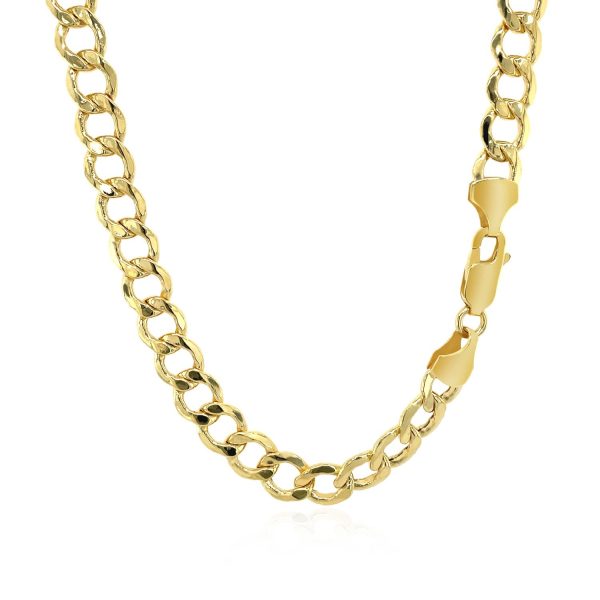6.2mm 14k Yellow Gold Curb Chain 2