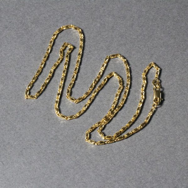 Diamond Cut Fancy Links Pendant Chain in 14k Yellow Gold (1.5mm) 3