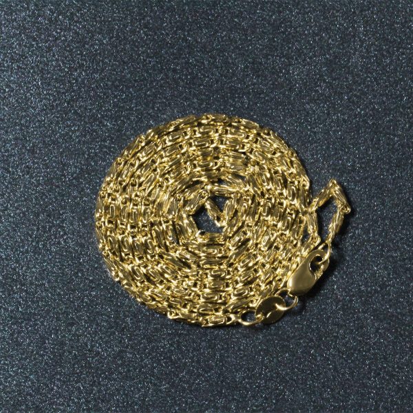 Diamond Cut Fancy Links Pendant Chain in 14k Yellow Gold (1.5mm) 4