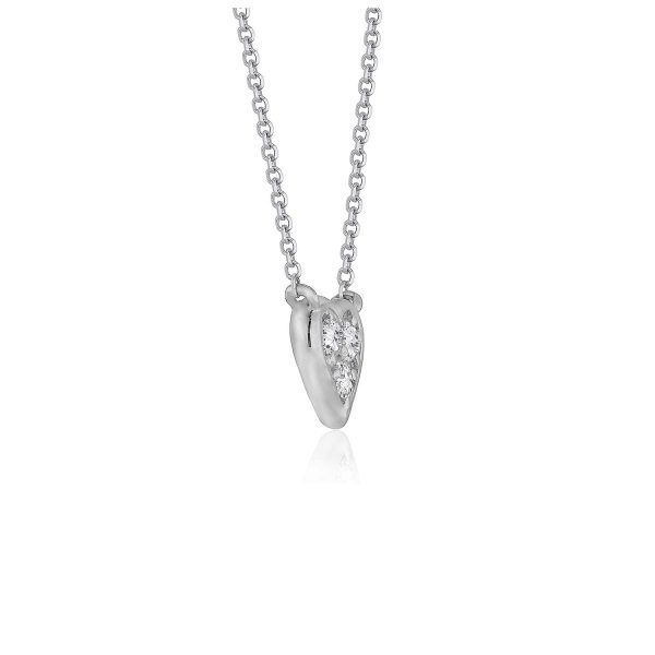 Diamond Heart Design Pendant in 14k White Gold 1