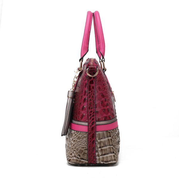 MKF Collection Autumn Crocodile Skin Tote Handbag with Wallet by Mia k 4