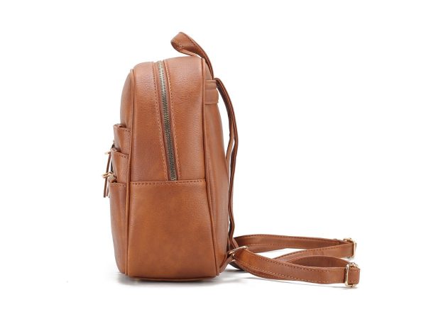 MKF Collection Roxane Vegan Leather Women's Backpack with Mini Backpack and Wristlet Pouch- 3 pieces by Mia k 3