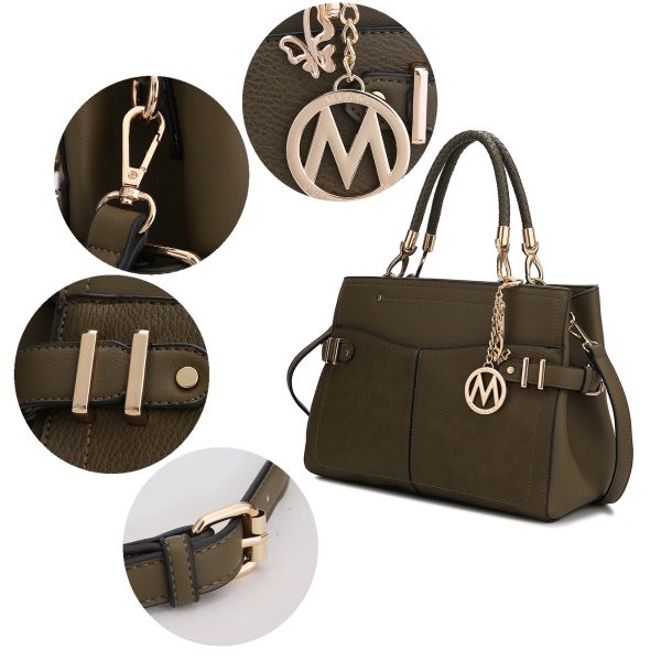 MKF Collection Tenna Satchel Handbag With Wallet Vegan Leather Crossover Womens Purse by Mia k 2