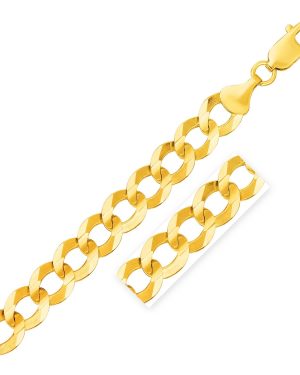 Solid Curb Chain in 14k Yellow Gold (12.18mm)